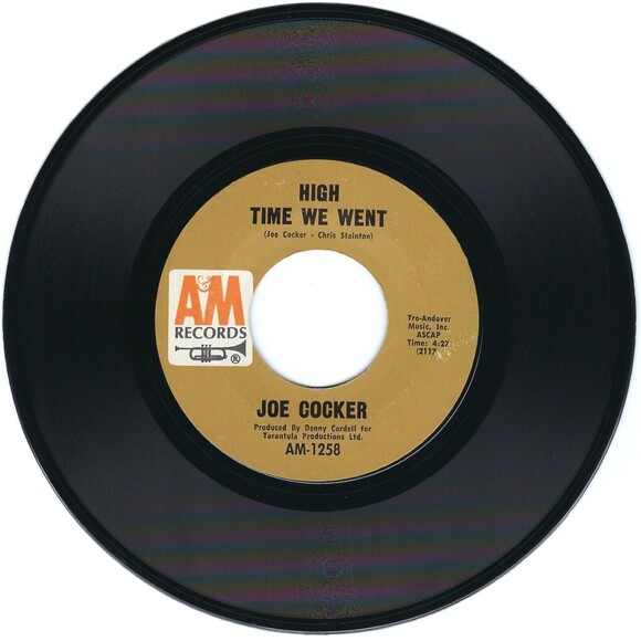 Joe Cocker 45 High Time We Went / Black-Eyed Blues EX Rock '71 - Picture 1 of 2